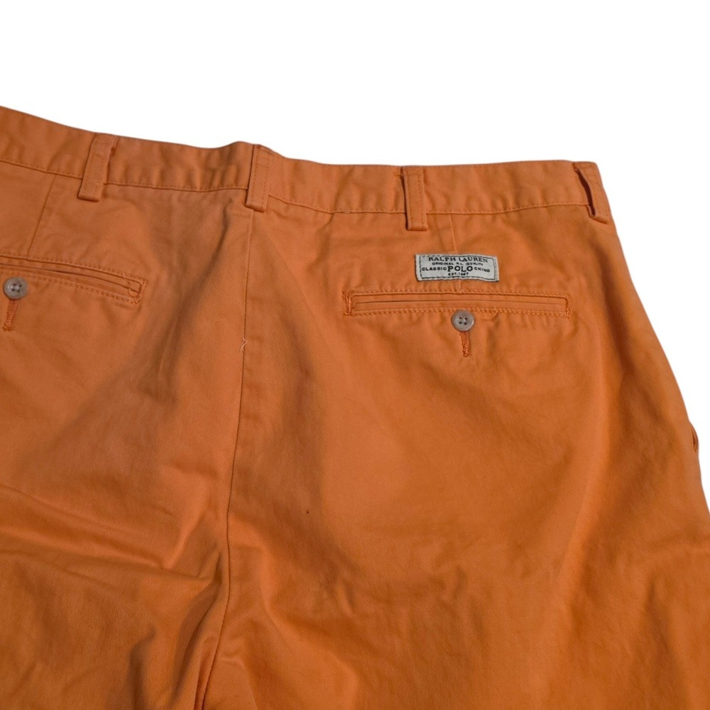 Polo Ralph Lauren Mens Prospect Chino Shorts Orange Cotton Twill 36 - Picture 3 of 9